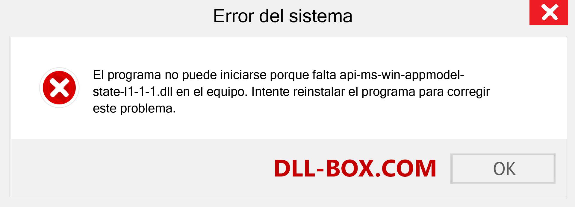 ¿Falta el archivo api-ms-win-appmodel-state-l1-1-1.dll ?. Descargar para Windows 7, 8, 10 - Corregir api-ms-win-appmodel-state-l1-1-1 dll Missing Error en Windows, fotos, imágenes